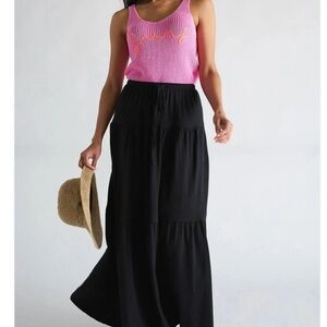 Vintage Black Maxi Skirt